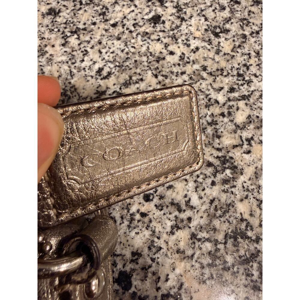 Coach Metallic Leather Shoulder Ba - Picture 11 of 11